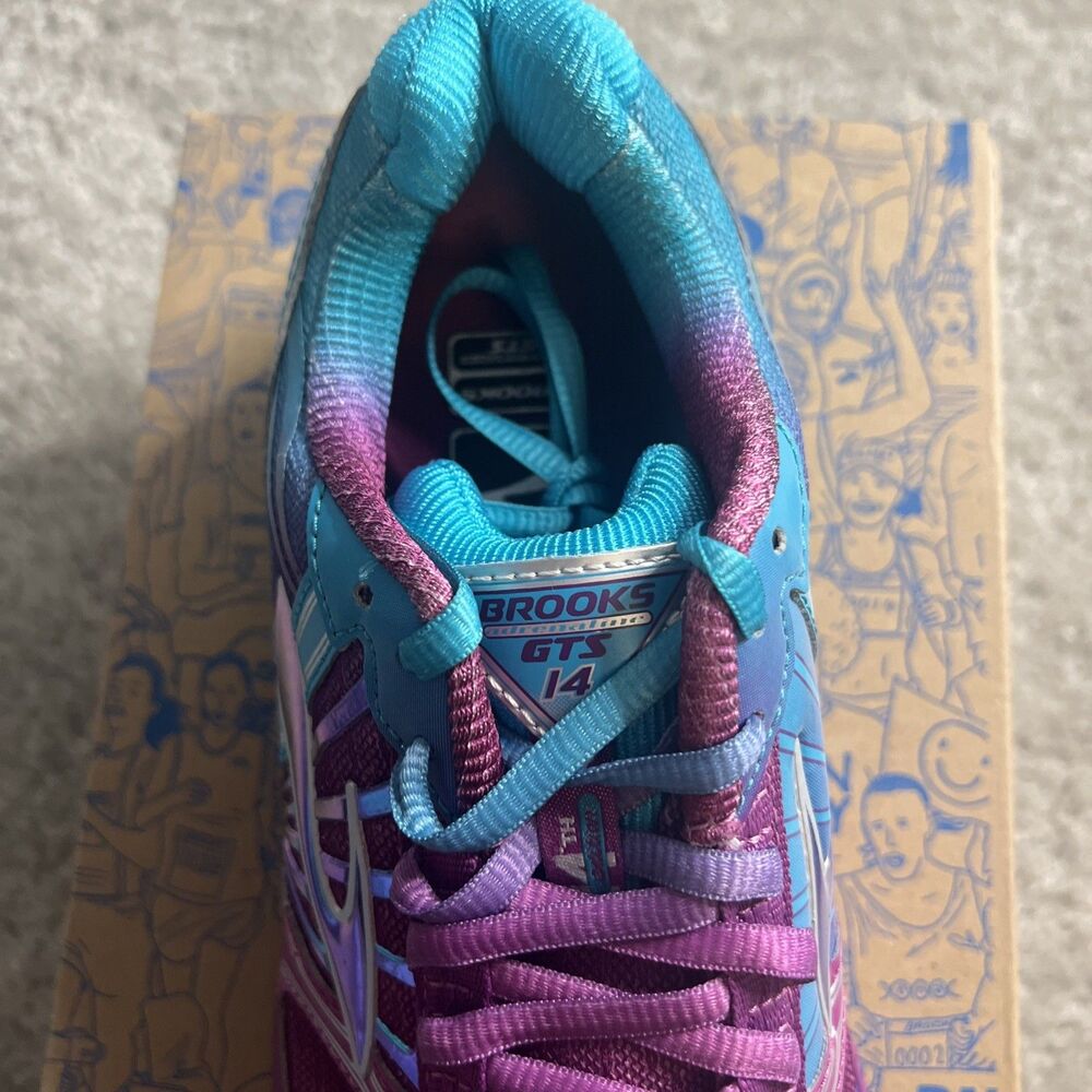 Brooks Adrenaline GTS 14 Women's Run/Walk Shoes Size 7.5 B New w/Box Ombre Blue - Picture 4 of 8